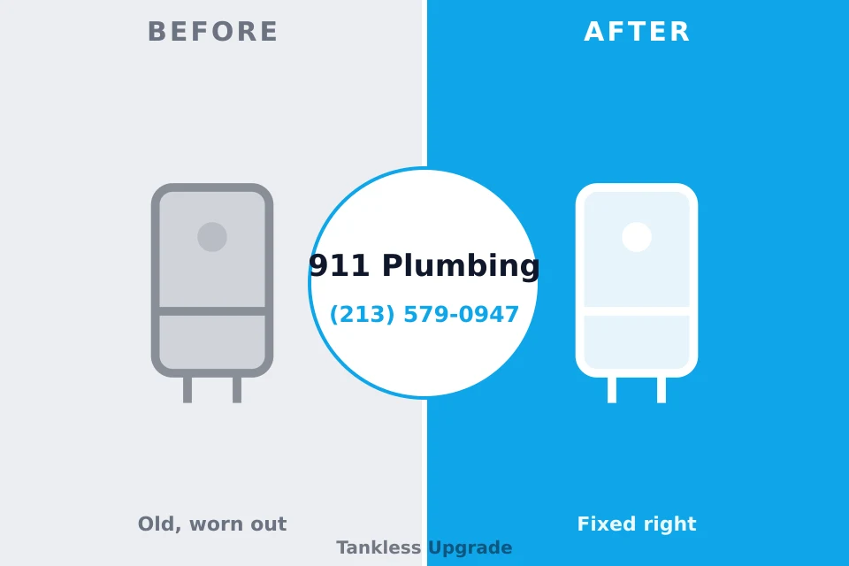 Before and after: plumbing repair South Temple, PA